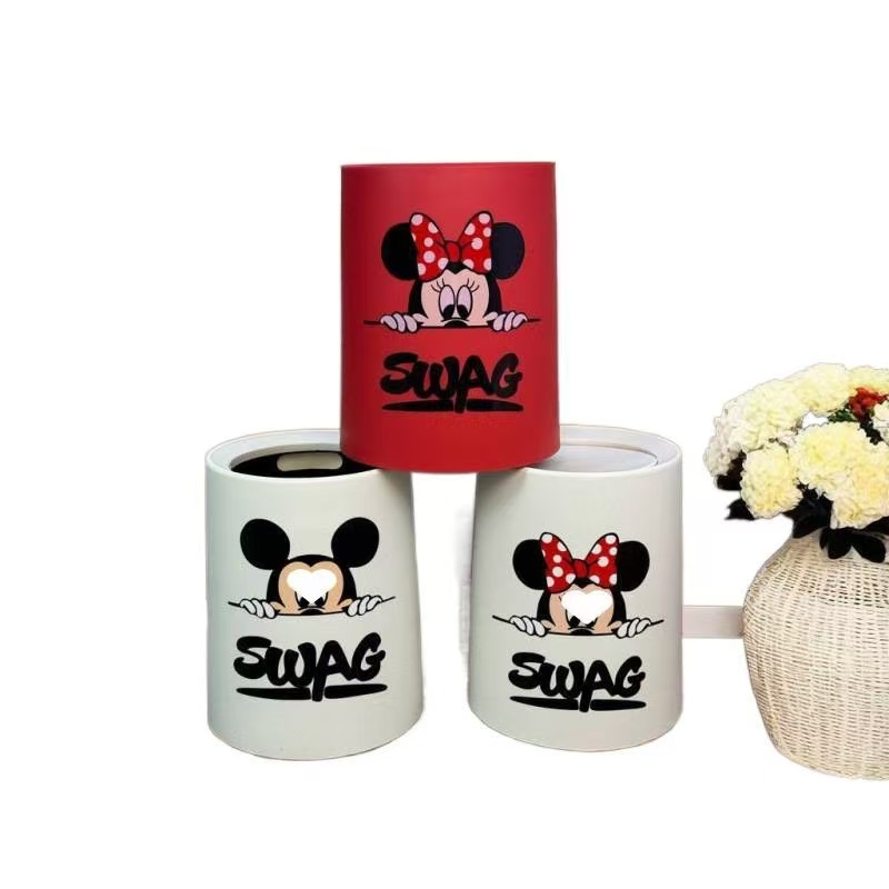 可移动防摔无盖双桶款摇盖垃圾桶卫浴双层家庭学生