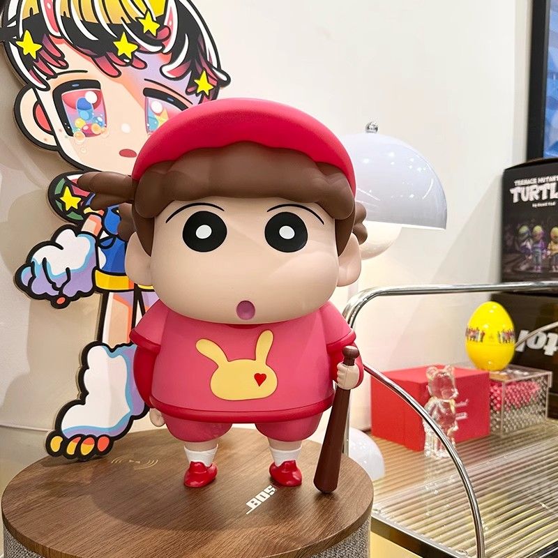 棒球妮妮青蛙蜡笔小新系列手办野原礼物动漫新大摆件潮玩日礼物
