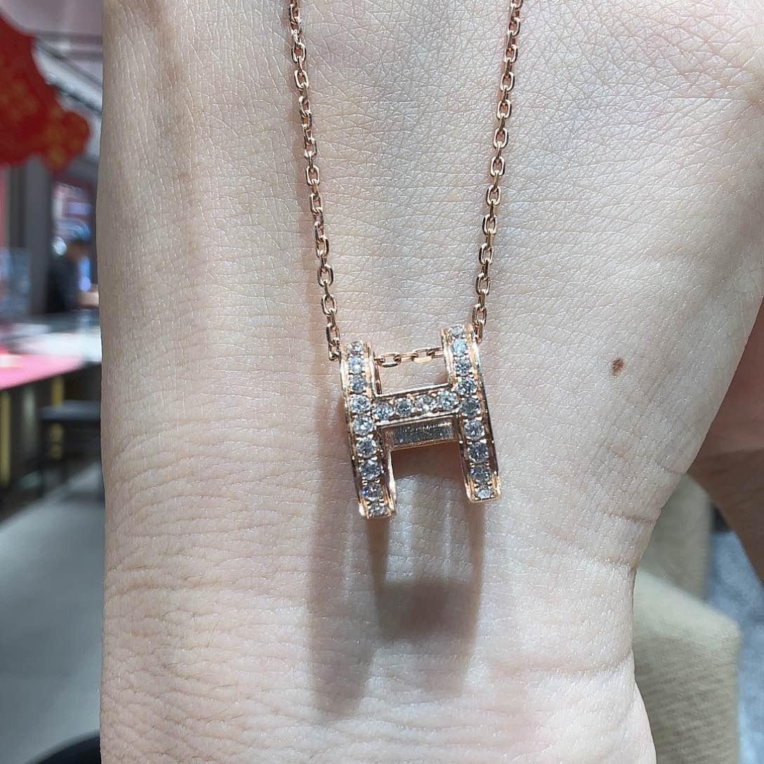 钻石项链18K金镶嵌项链