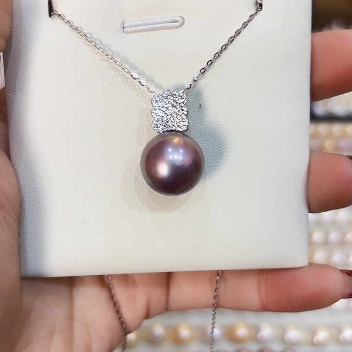 淡水珍珠颈饰银S925镶嵌