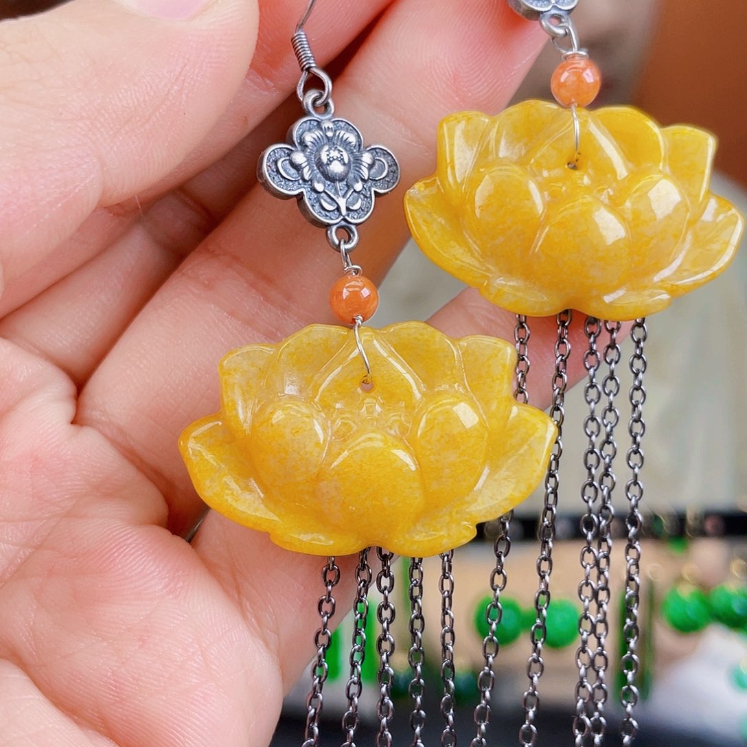 翡翠未镶嵌耳饰饰品