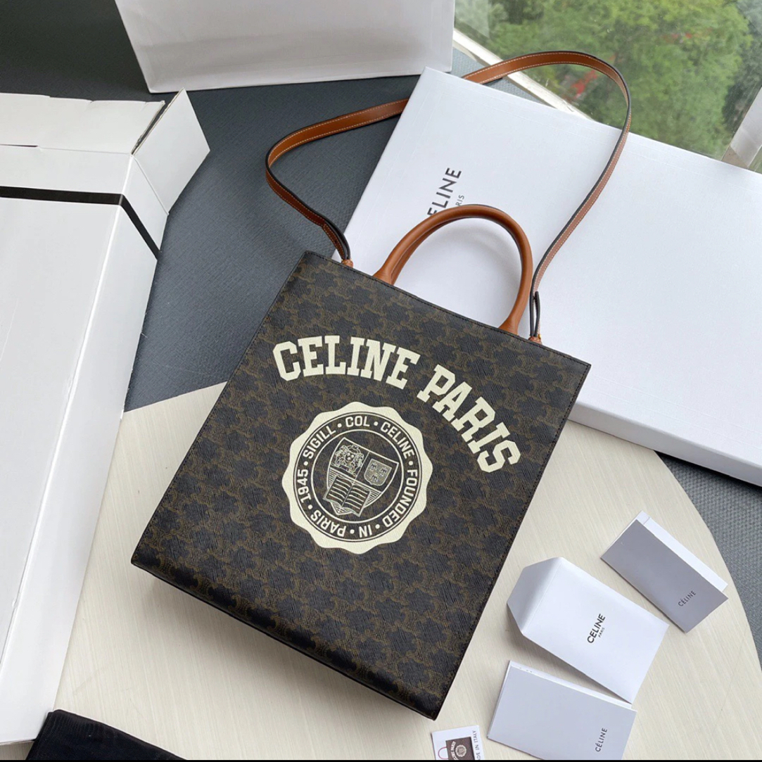 99新 Celine/思琳 林纳奢品丨老花大号琴谱托特单肩手提包