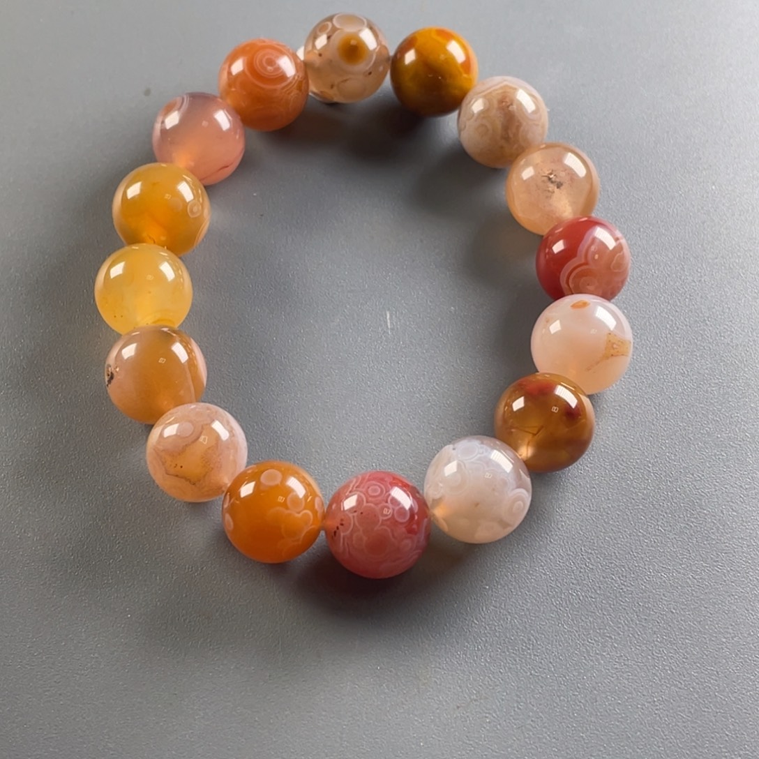 南红玛瑙未镶嵌保山天然原矿蒲漂天眼多宝13➕mm手串