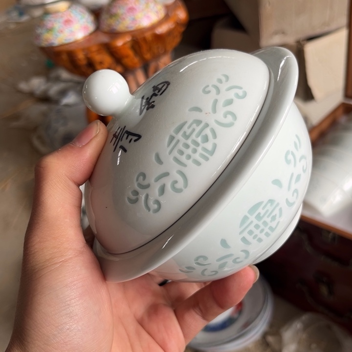 碗陶景德镇高温细白瓷餐具