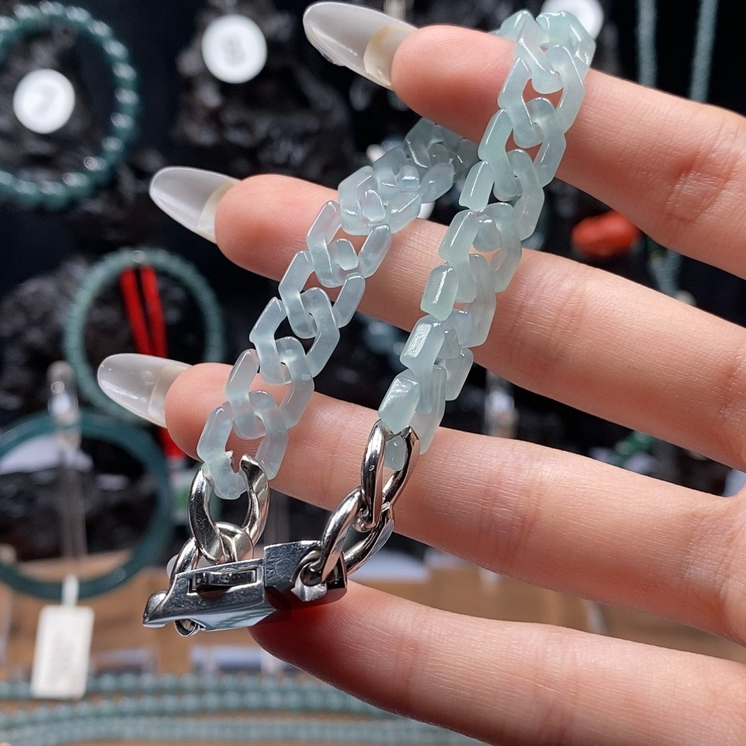 未镶嵌手链翡翠国**登古巴链手串