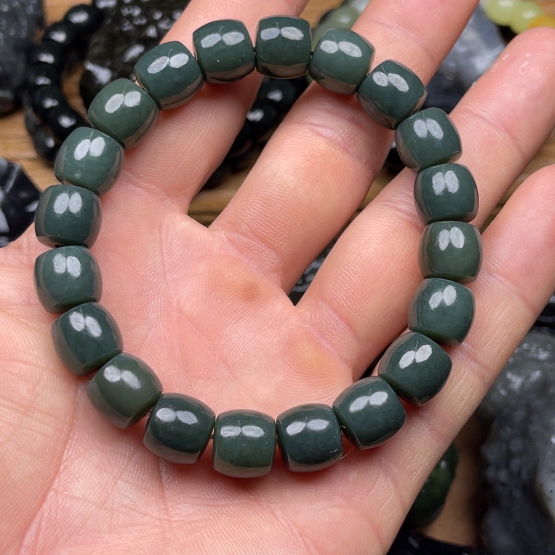 和田玉和田玉手串11mm珠未镶嵌