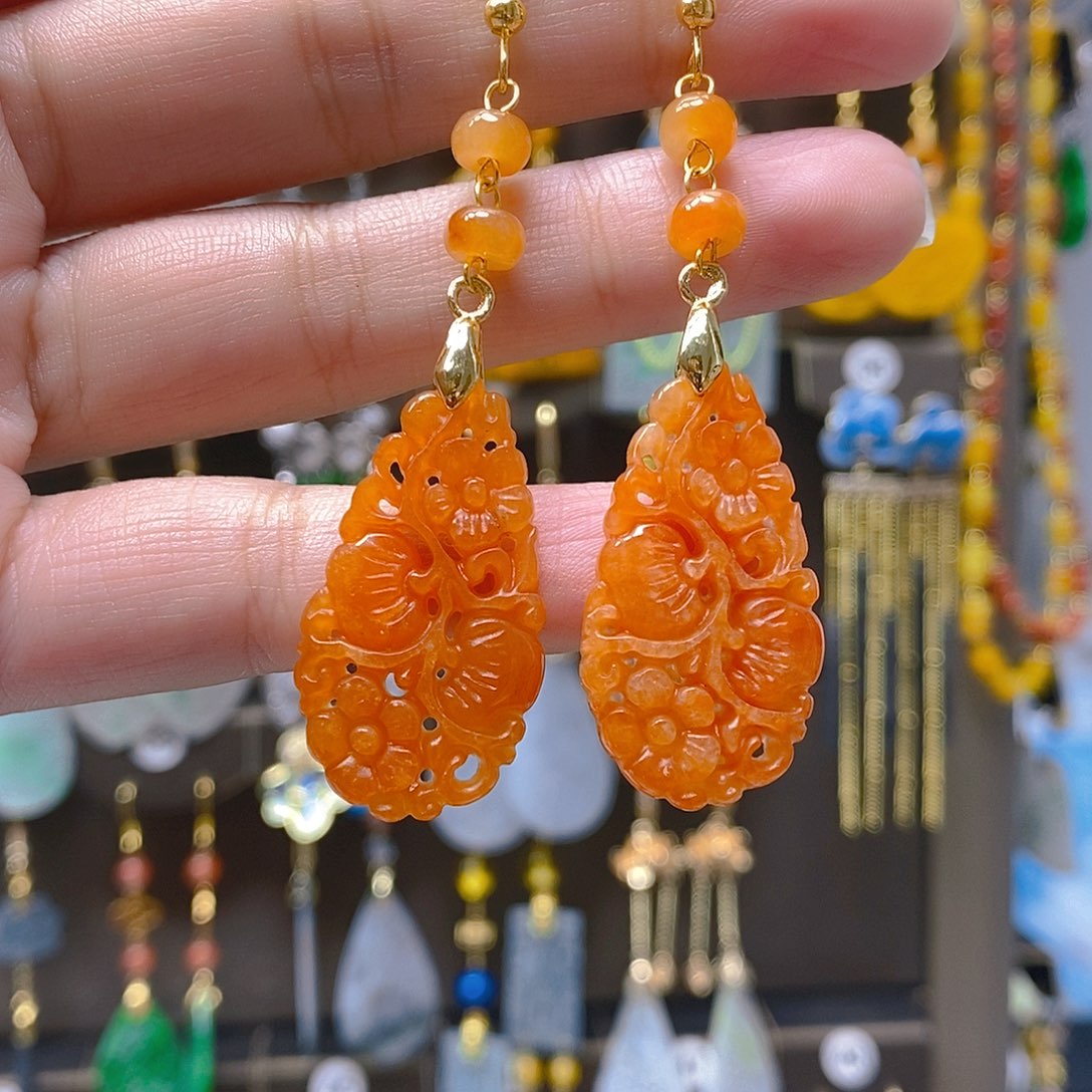 未镶嵌翡翠耳饰翡翠