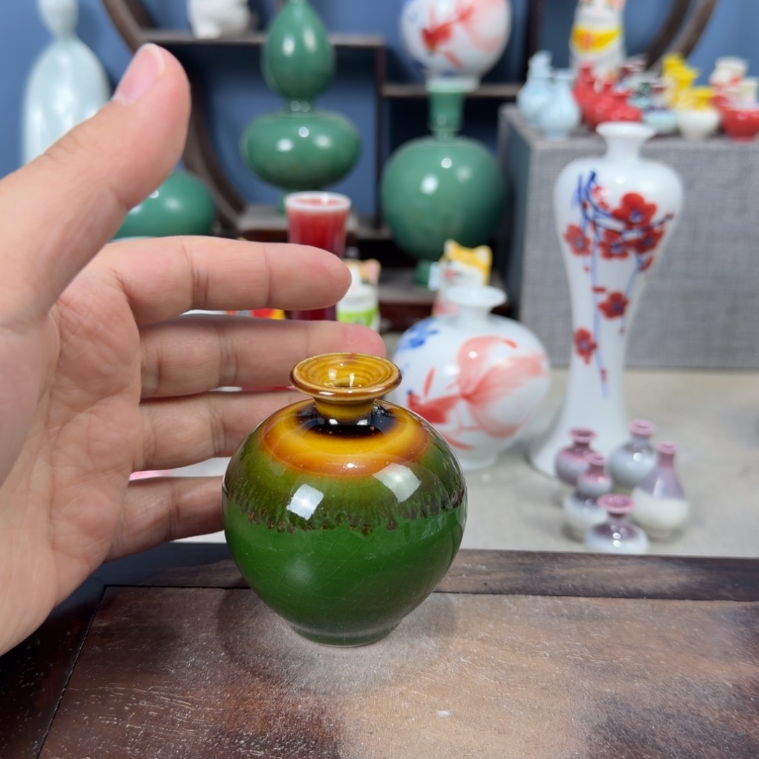 陶瓷手工小花器摆件