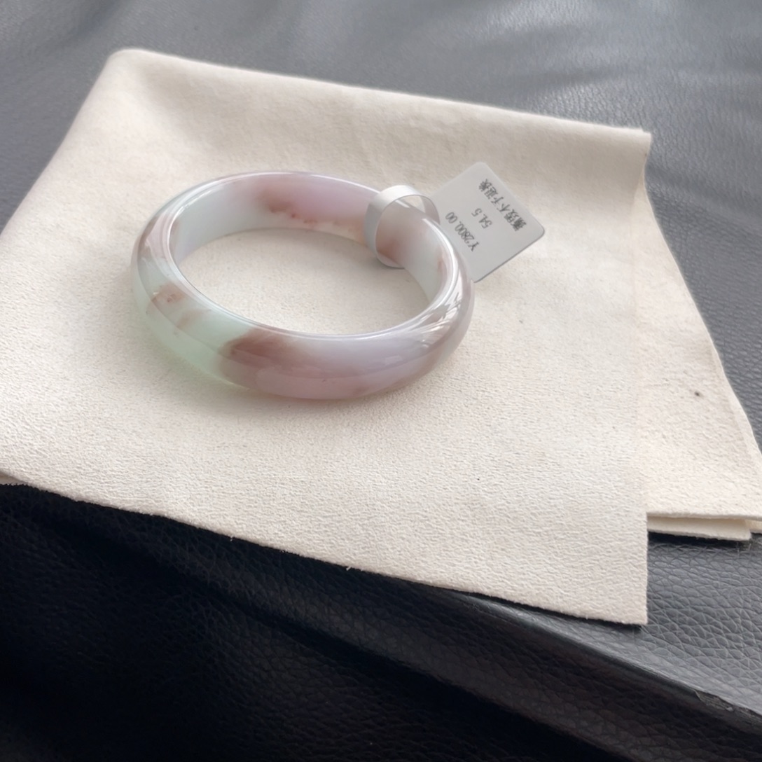 翡翠未镶嵌手镯纹54.5正圈