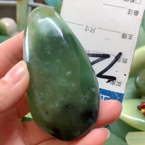 蛇纹石玉手把件未镶嵌