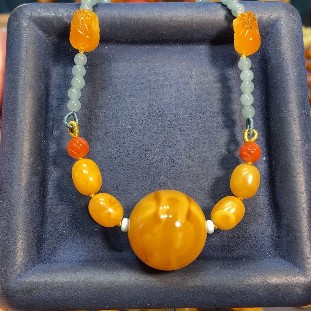 蜜蜡颈饰未镶嵌蜜蜡