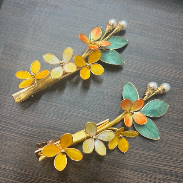 春亦归古风发饰绒花发簪 手工制作默认微瑕