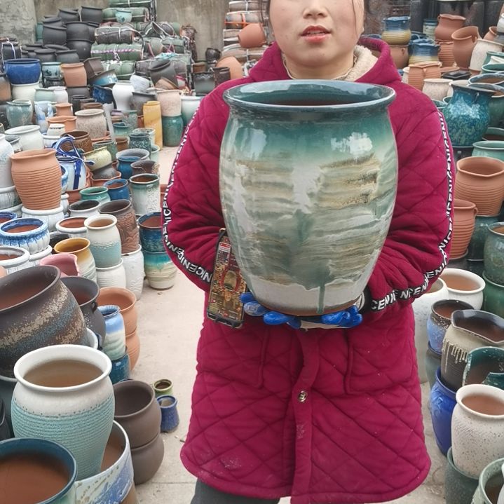 红陶口24高31一个盆子