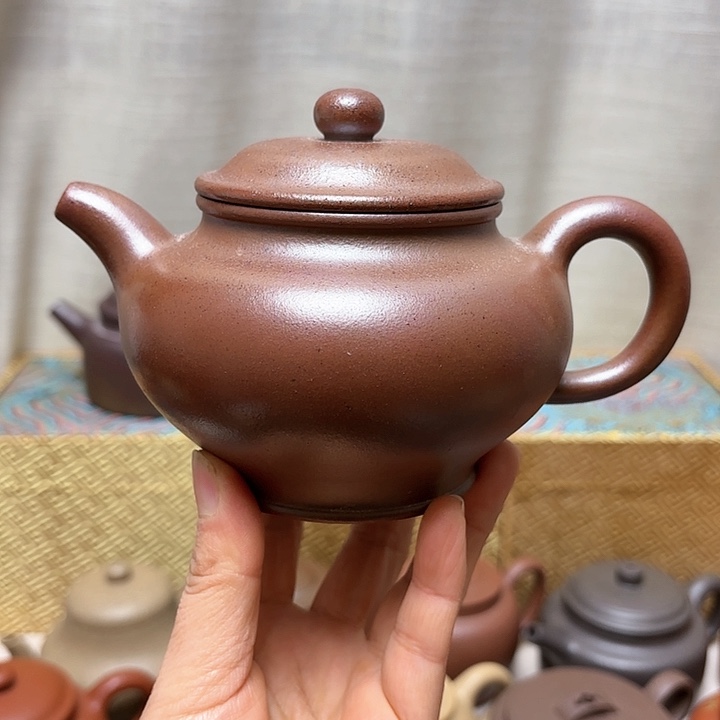 紫砂茶壶深井紫泥柴烧