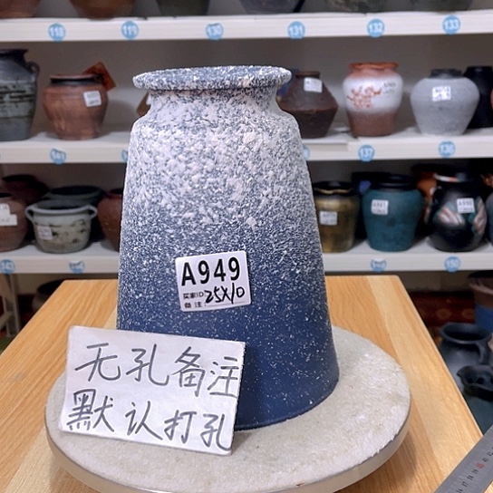 红陶手工制作工艺花盆