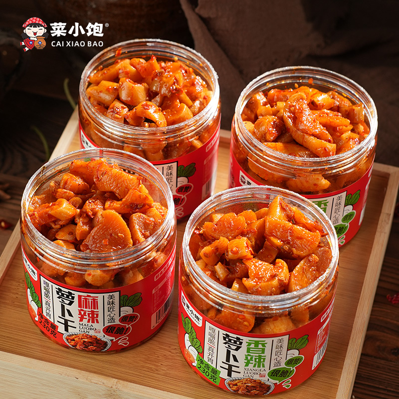  菜小饱萝卜干230g下饭菜农家开胃香脆腌制泡菜酱菜瓶装即食特产