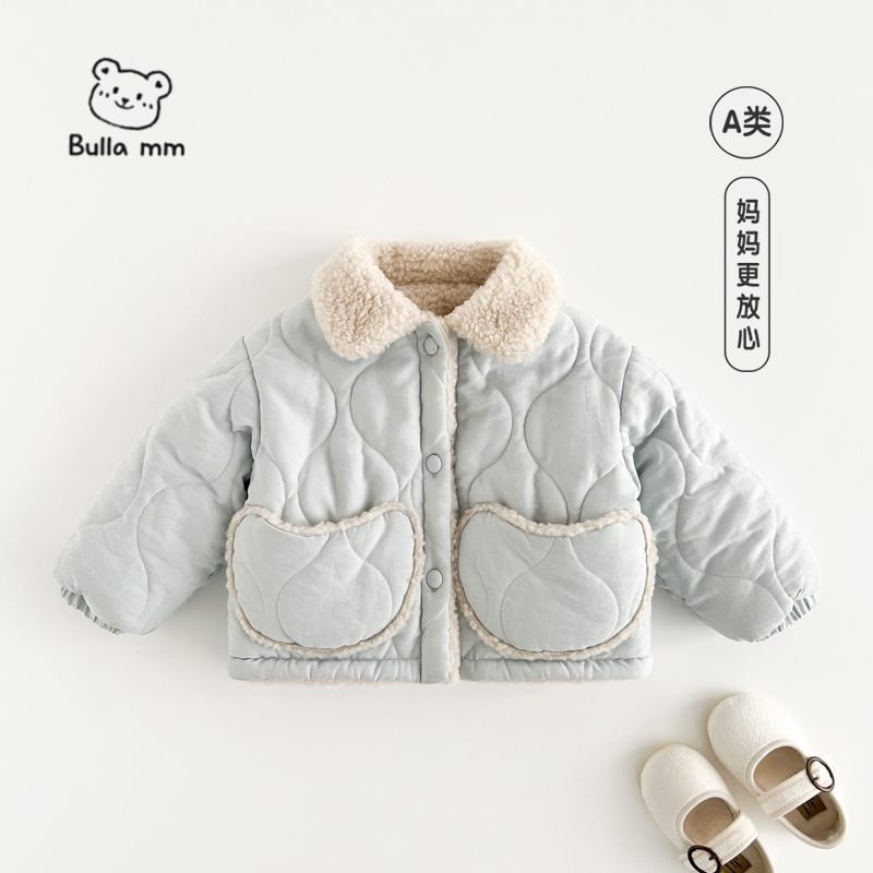 叭啦妈咪女童软绵绵加绒夹棉外套2025冬装新款高货潮流HNM5020