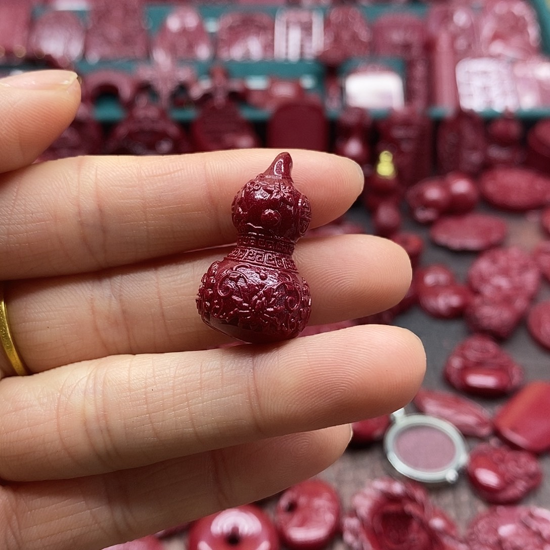 天然辰砂朱砂钥匙扣