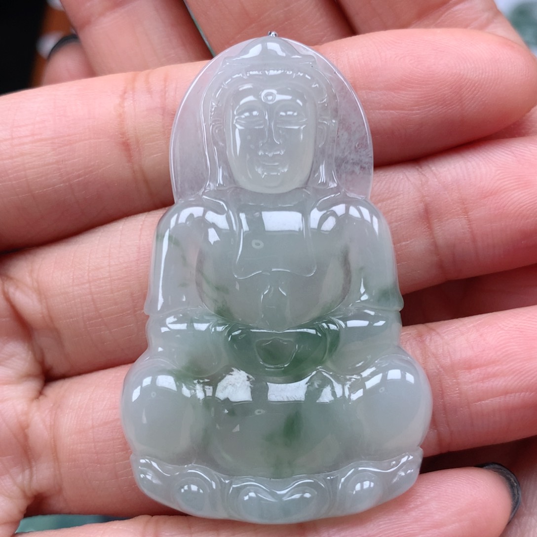 翡翠吊坠(不含链)未镶嵌观音