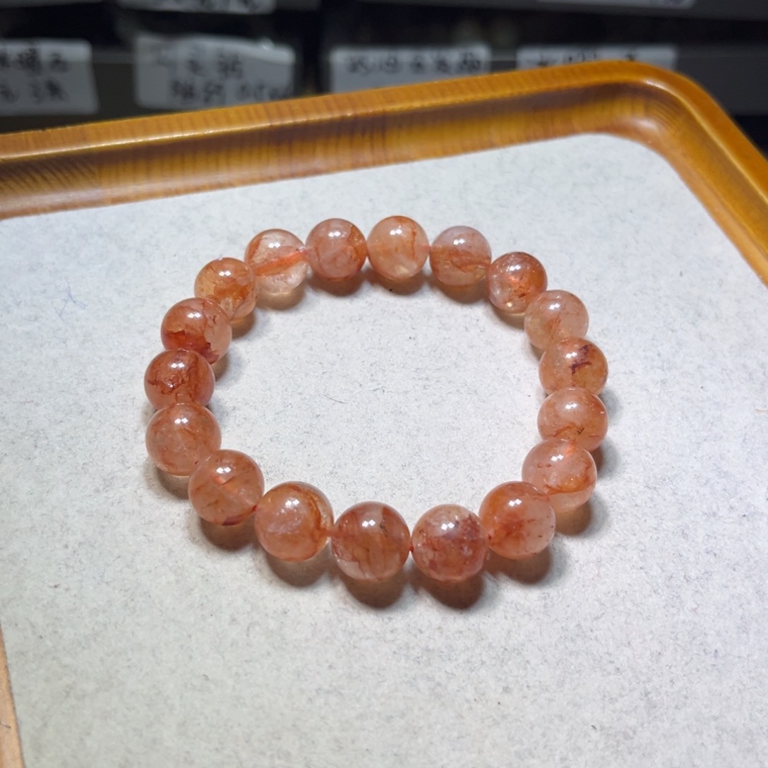 水晶手链未镶嵌红胶花11.6mm