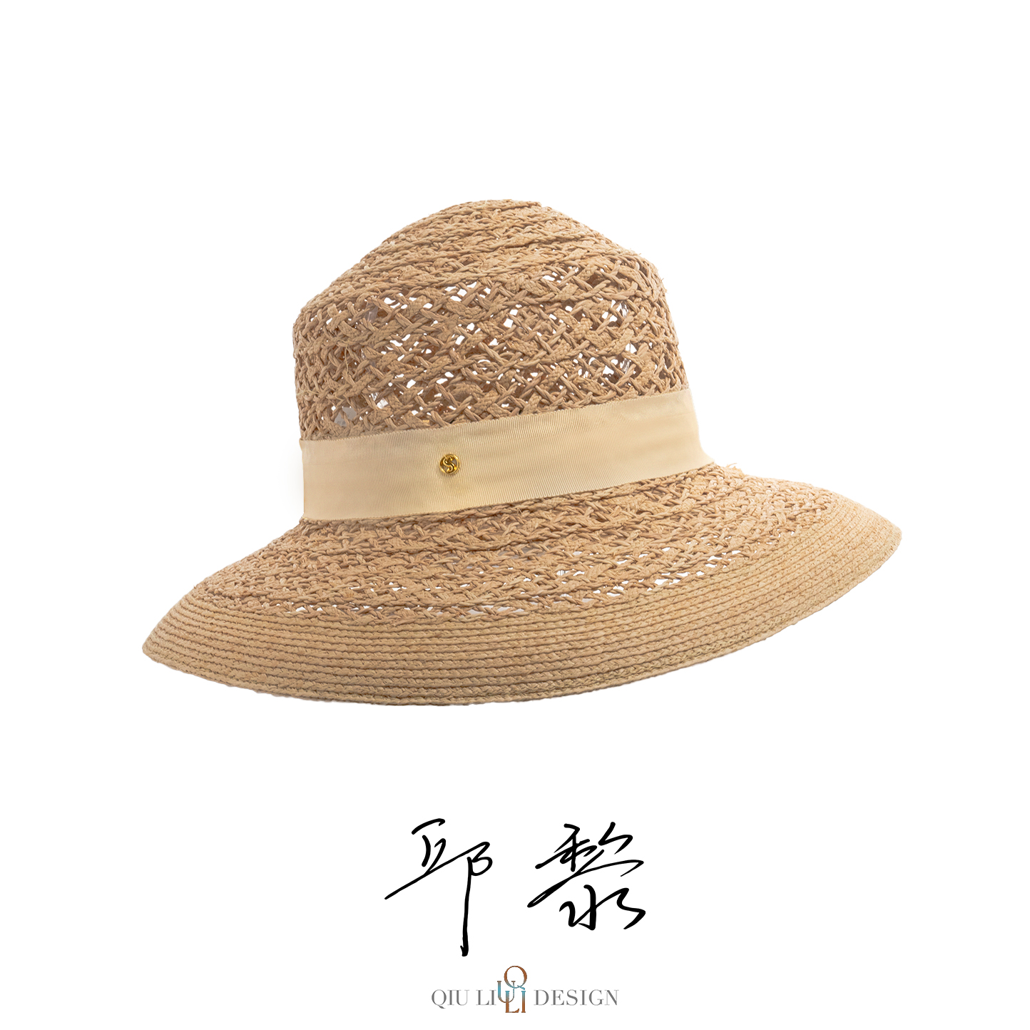 邱黎 · 夏季新款优雅镂空草编拉菲草帽 1d2294