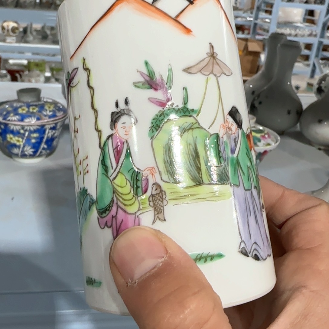 瓷片摆件手绘瓷器全部处理