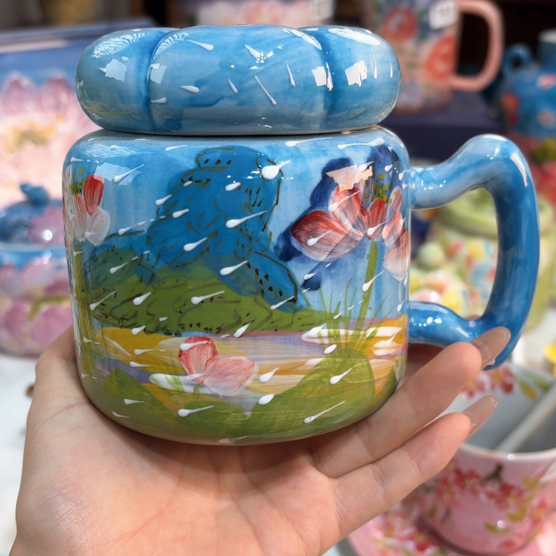 景德镇手绘高温釉下彩陶瓷茶具