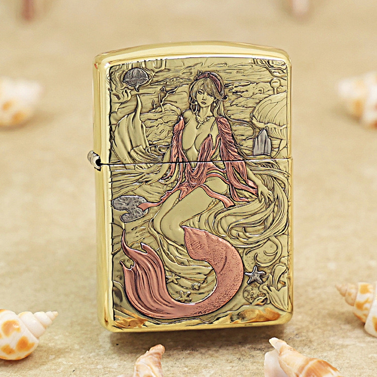 ZIPPO/之宝破法者美人鱼原创机器盔甲机男士七夕美女专属DY