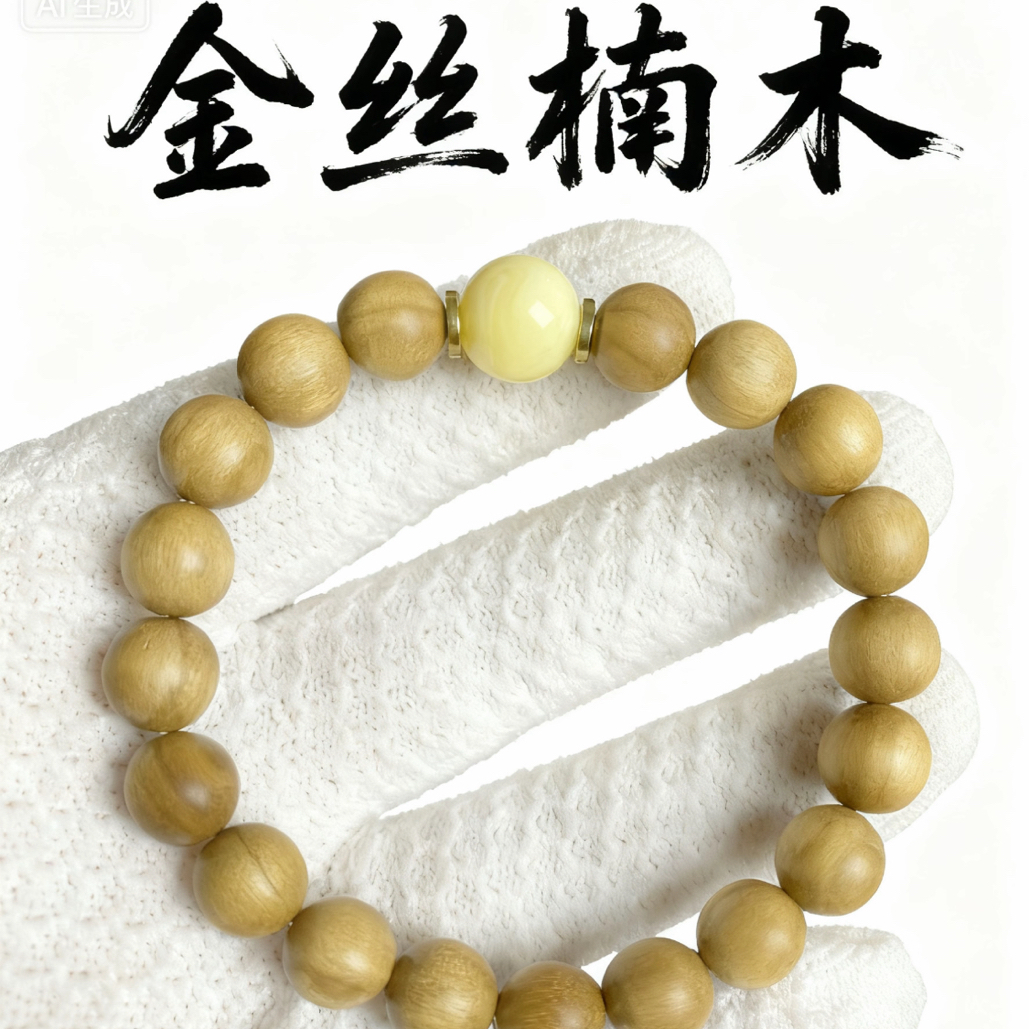 金丝楠手串圆珠男女款高级感文玩佛珠盘玩卡10 A588