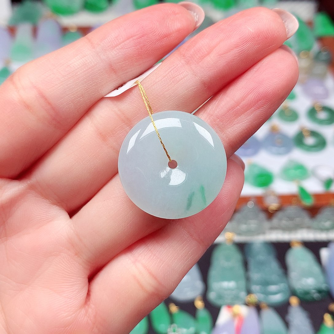 翡翠颈饰未镶嵌天然翡翠A货