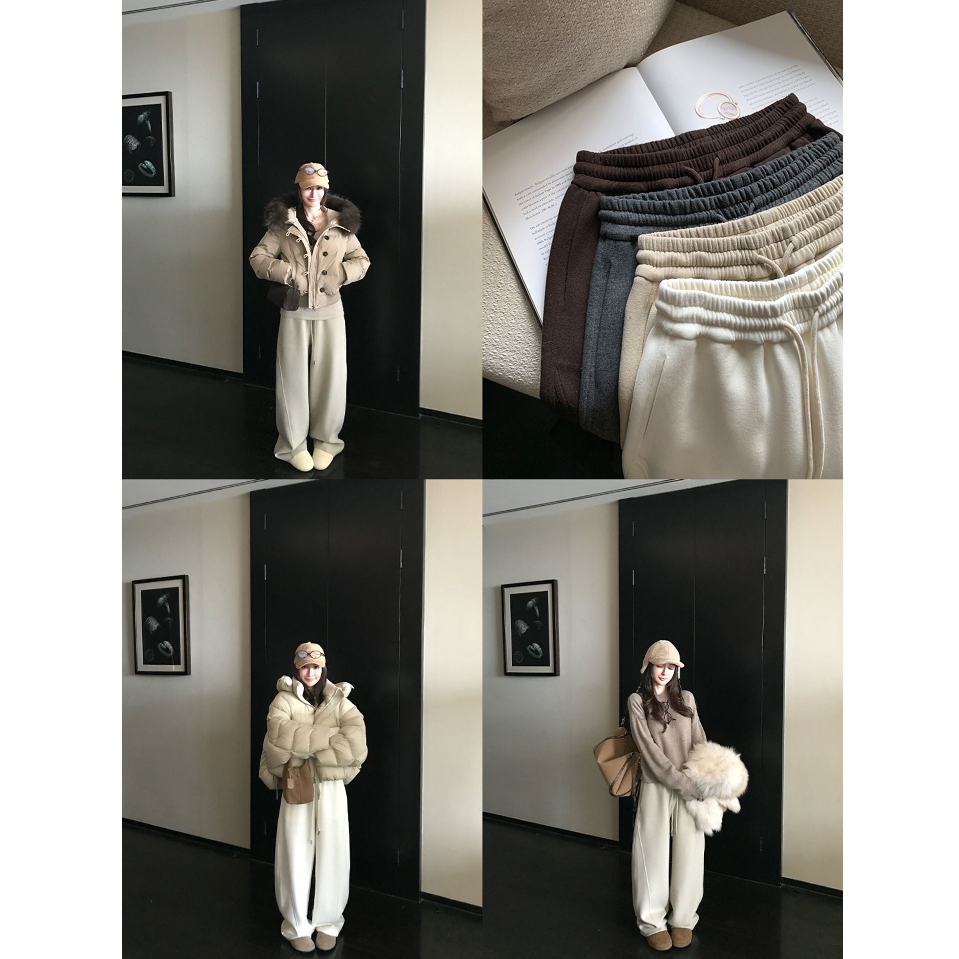 SKK'封神裤王'420G桑丝羊毛加厚双面磨毛毛呢