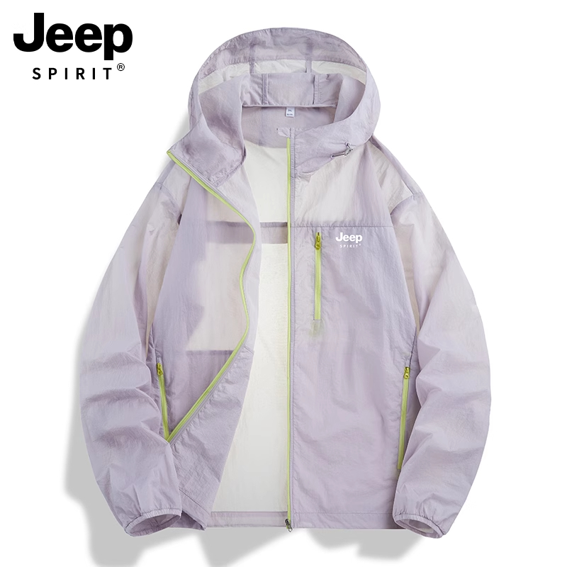 JEEPSPIRIT户外山系防晒衣男女同款夏季防紫外线宽松薄款防晒外套