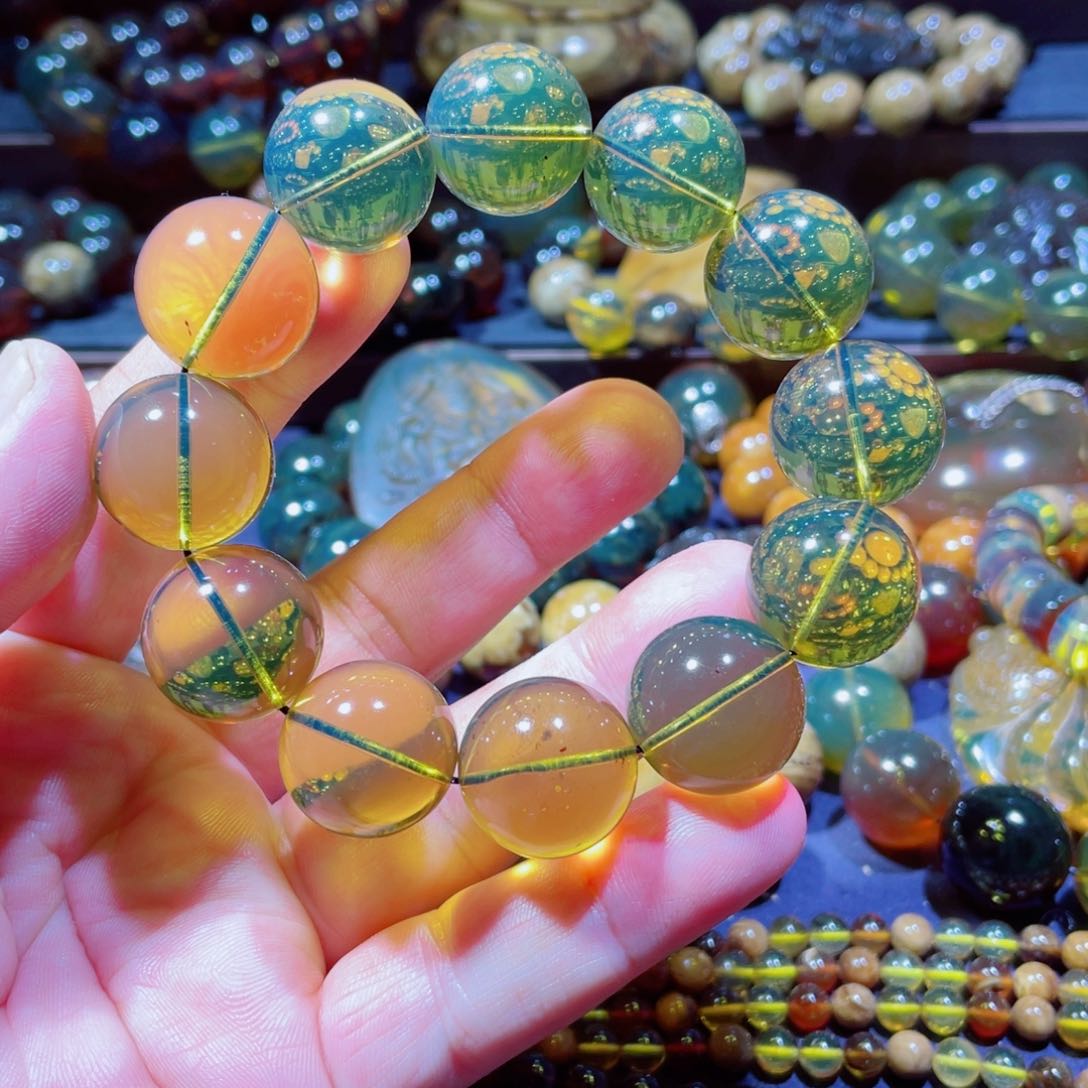 未镶嵌琥珀手链天然