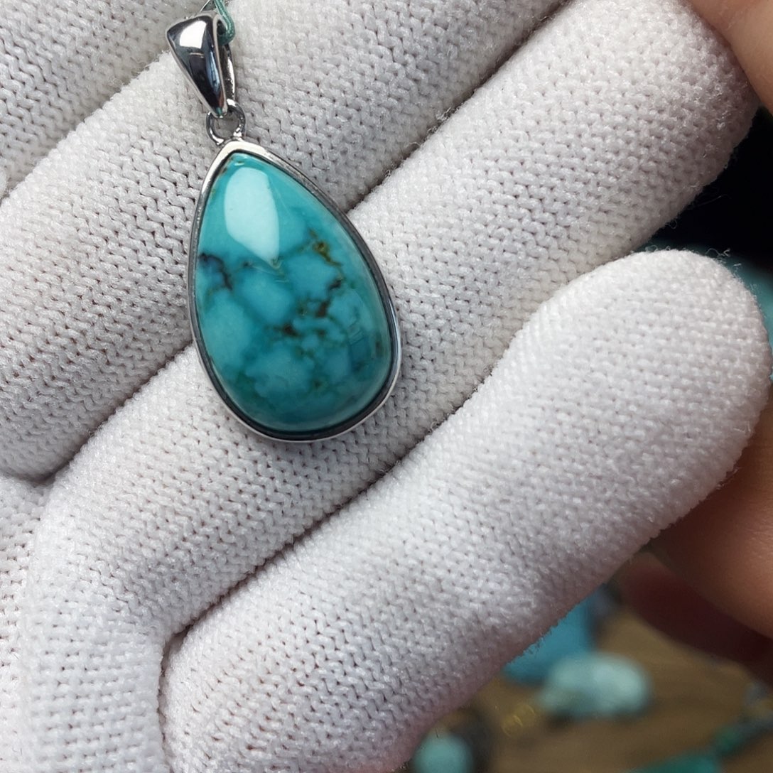 绿松石银S925镶嵌珠宝奇石