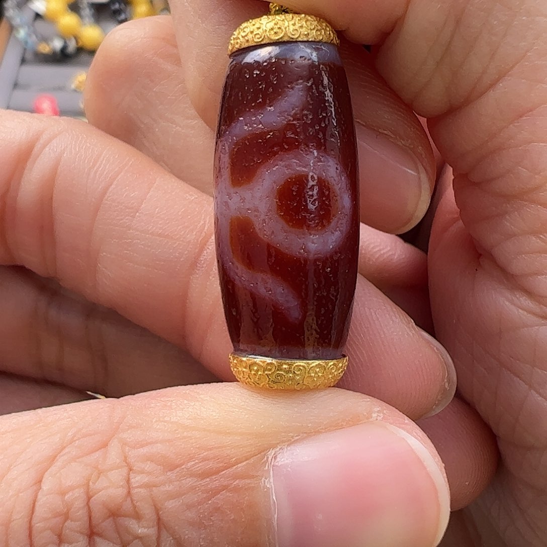 【闪购商品】玛瑙/玉髓颈饰18K金镶嵌一个