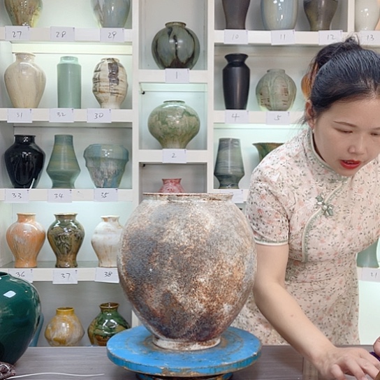 陶瓷花瓶摆件创意客厅