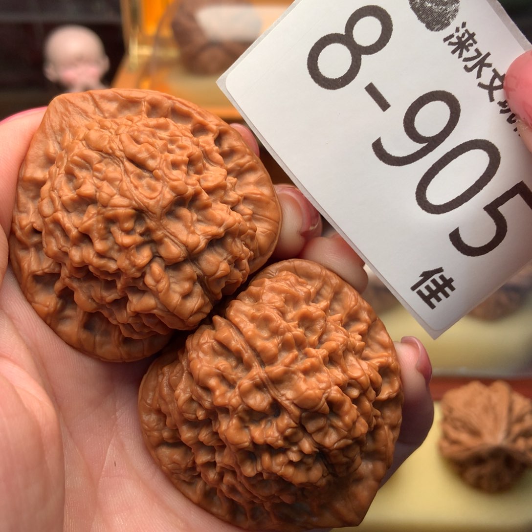 文玩核桃把件45官帽 