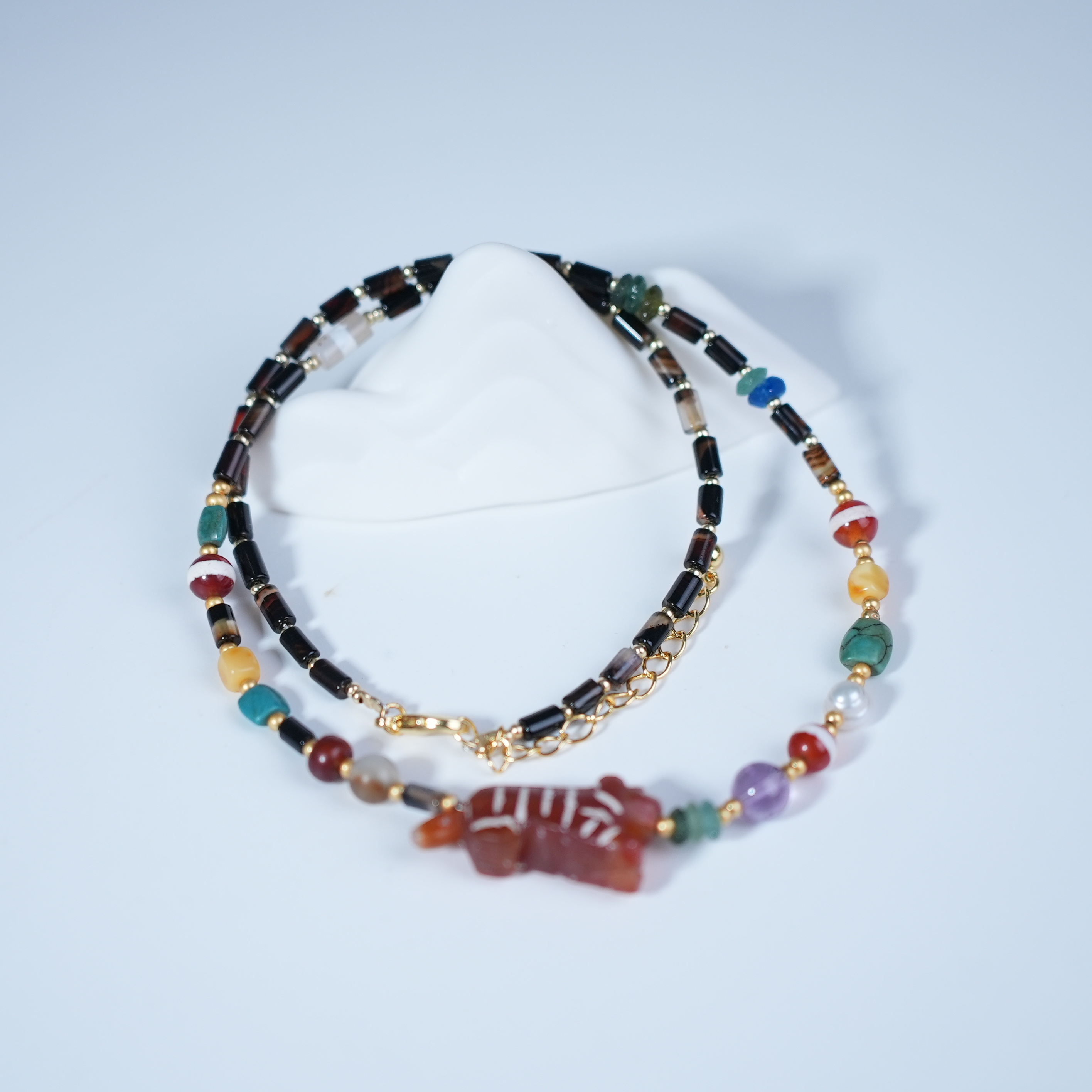 十九世纪影子玛瑙勒子【文物宝库】DES2511251012