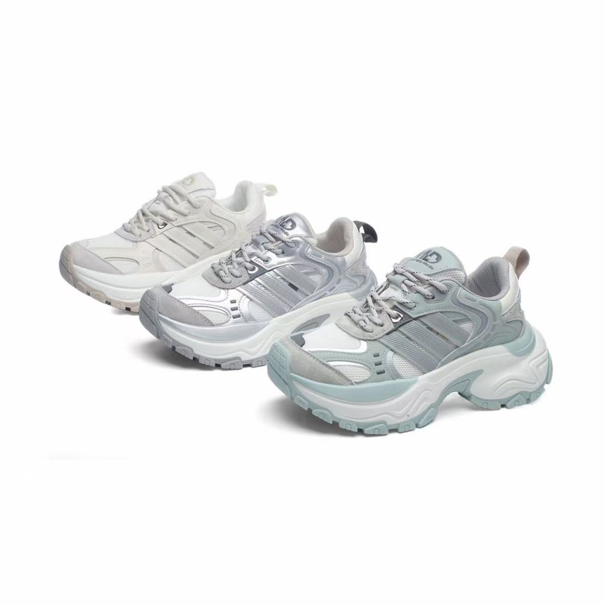 秋季上新潮流复古老爹鞋女生厚底时尚百搭休闲女鞋 1112E15