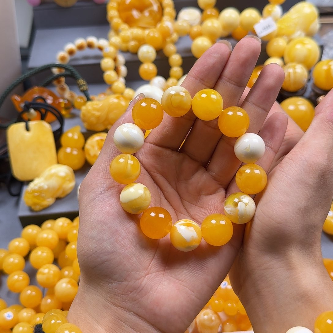 琥珀珠宝奇石未镶嵌17mm