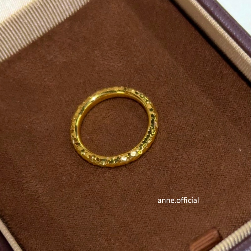 铜合金戒指 碎碎金圆环戒指【J375】