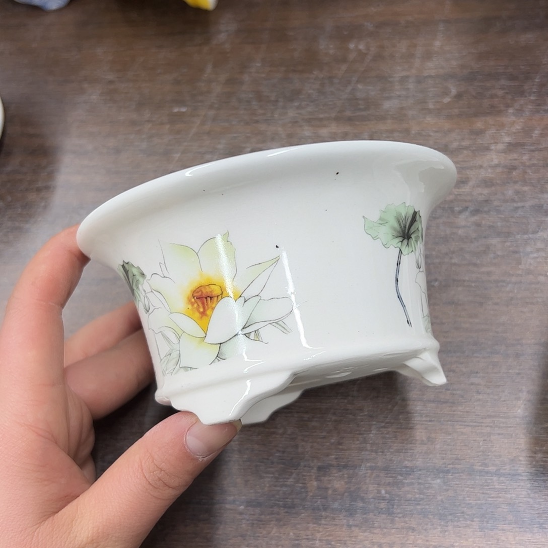 紫砂花盆265号瑕疵13/6.5cm