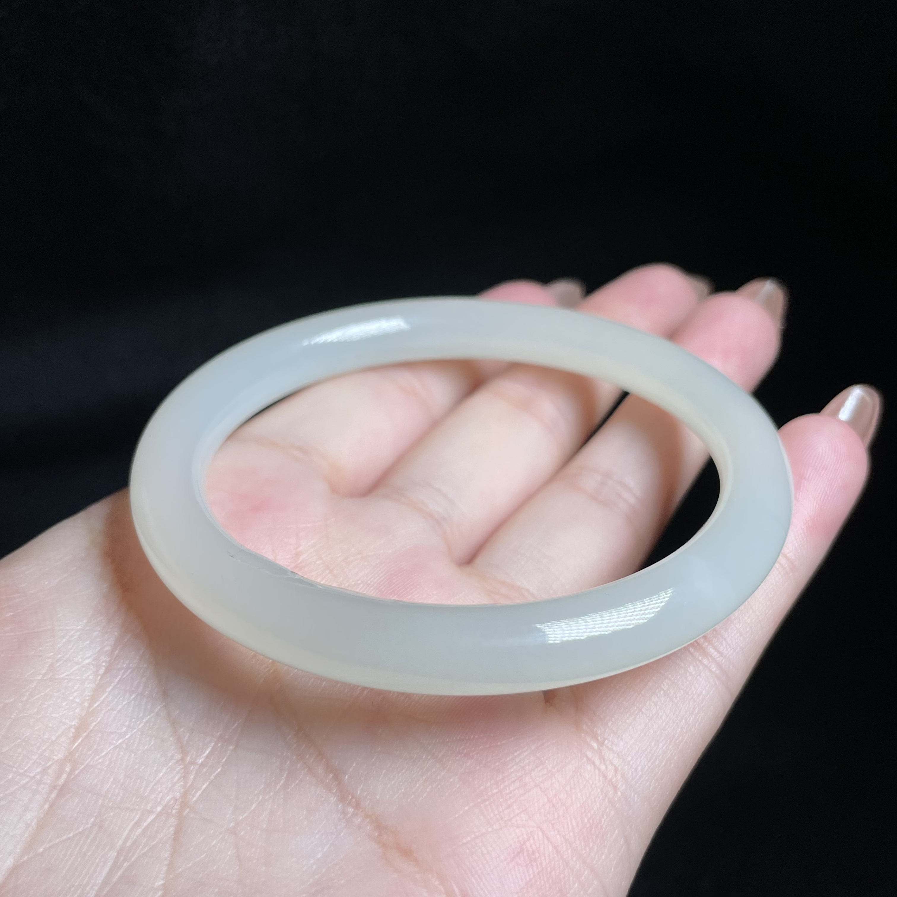 【玉总珠宝】和田玉圆条手镯 多样性发一 CAN1470827