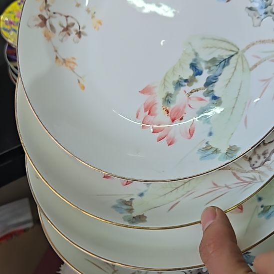 瓷片微瑕奥维花神8寸4个深盘666666