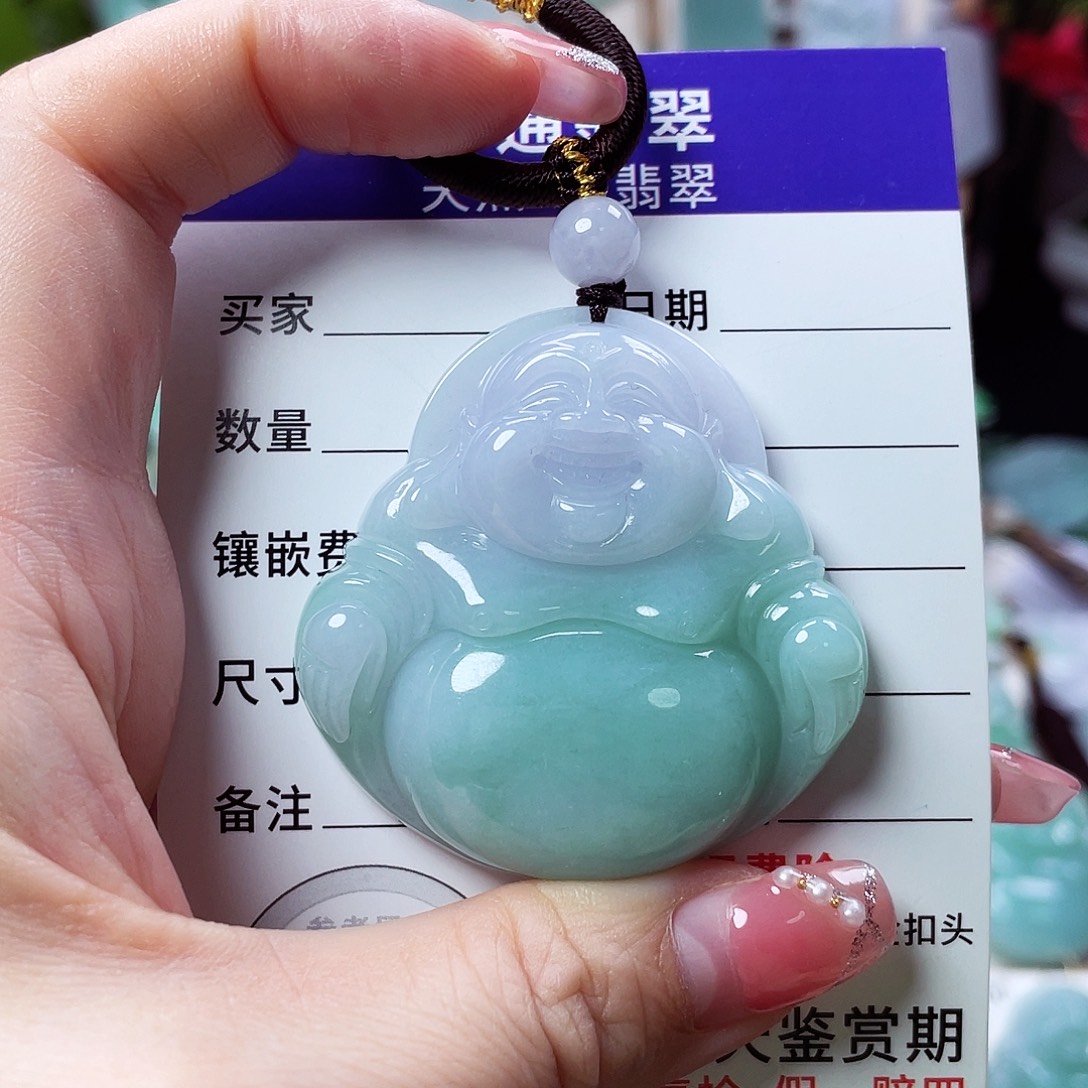 翡翠未镶嵌颈饰佛公18
