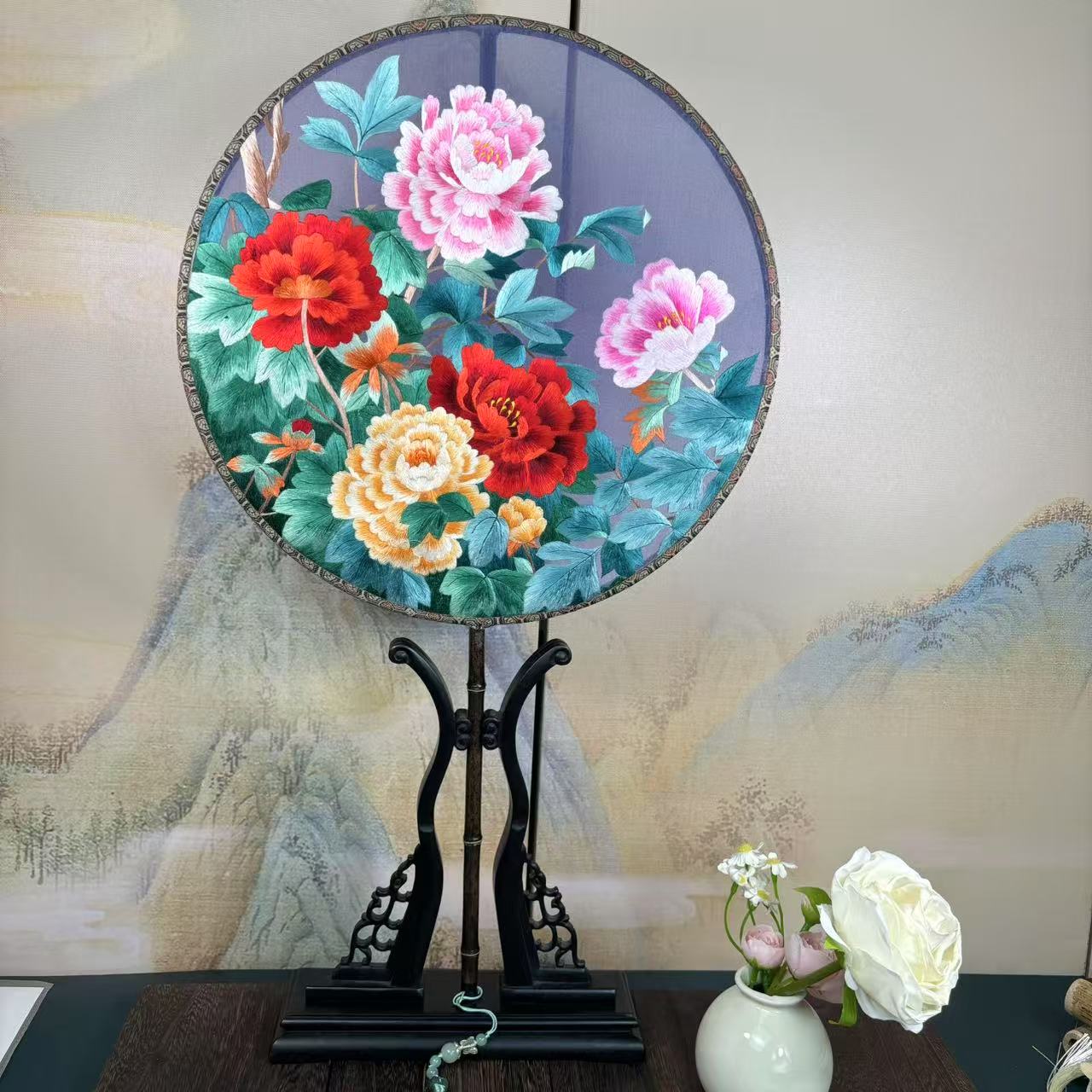 苏绣纯手工高级双面绣团扇