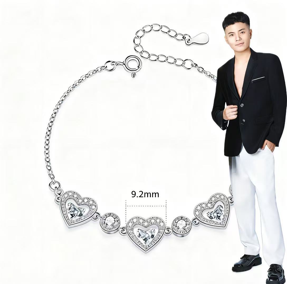 925银合成锆石手链 【张张专属】高奢限量款三生三世纯银手链