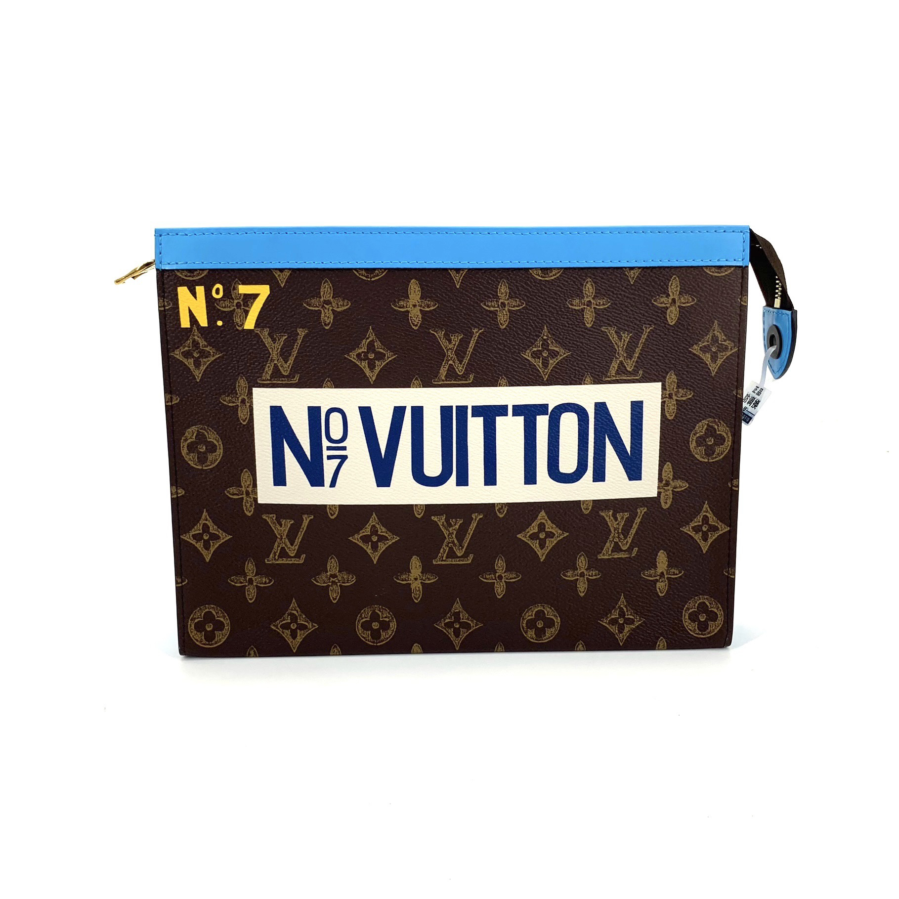 95新 LouisVuitton/路易威登 棕老花限量印花洗漱手拿包  尺27/21