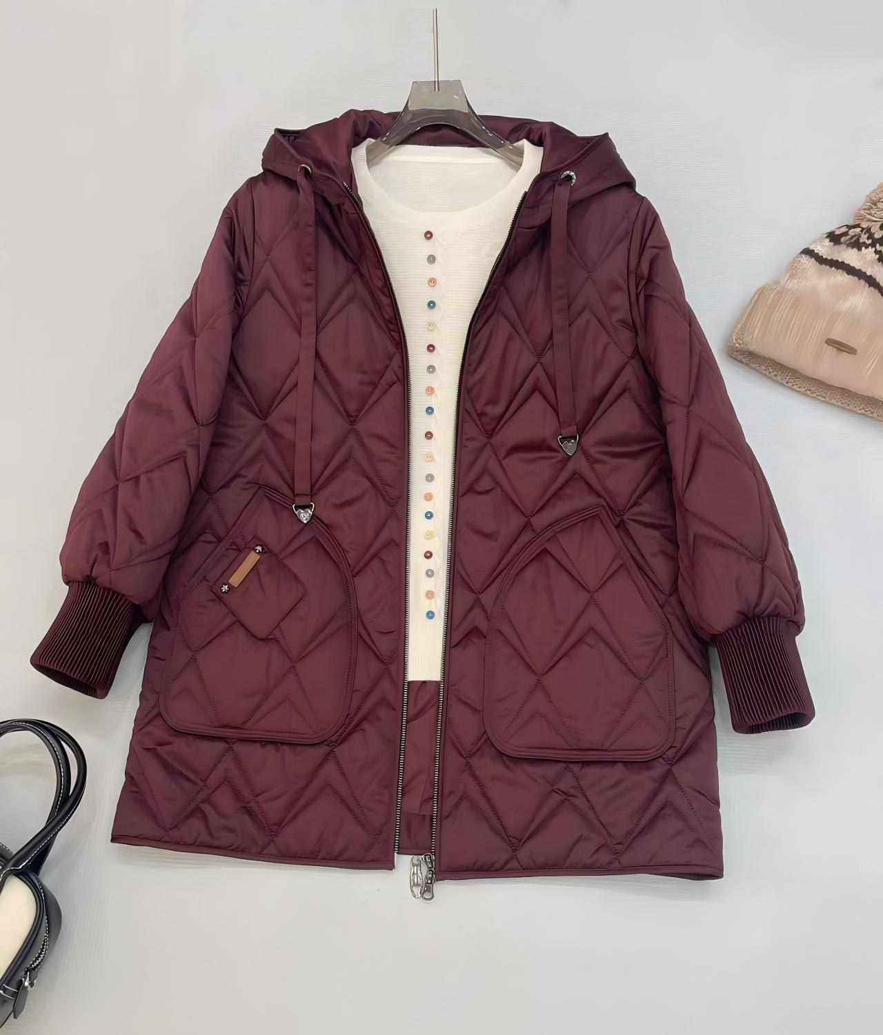 2025年秋冬新款【55%绵羊毛填充】中老年女款时尚棉服