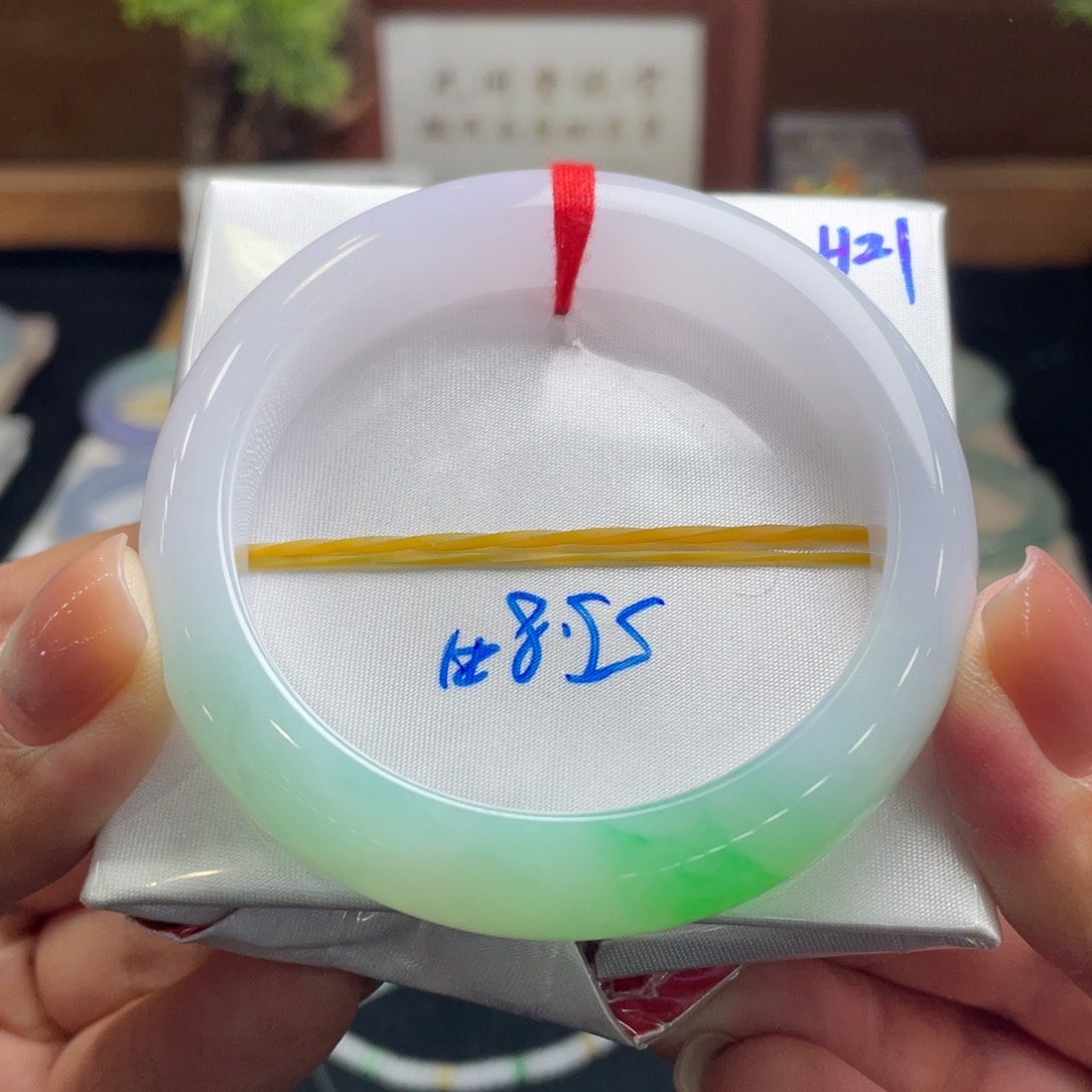 翡翠手镯未镶嵌翡翠55.8正圈